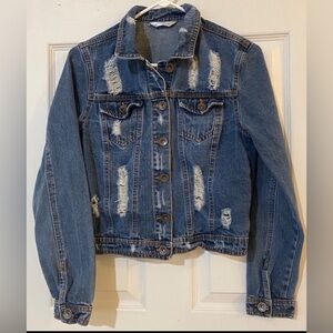 Highway Jean Distressed Jacket 
Medium